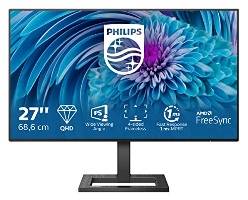 Philips 275E2FAE - 27 Zoll QHD Gaming Monitor, 75 Hz, 4ms, AdaptiveSync (2560x1440, HDMI, DisplayPort) schwarz von Philips Monitors