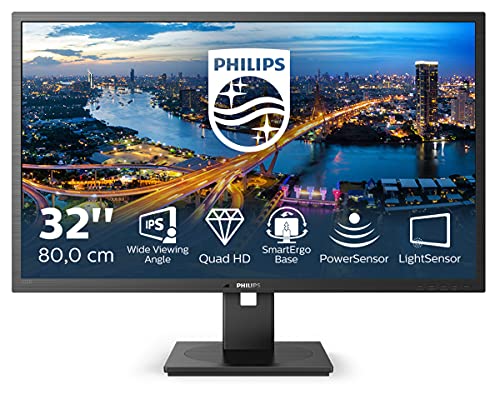 Philips 325B1L - 32 Zoll QHD Monitor, höhenverstellbar (2560x1440, 75 Hz, HDMI, DisplayPort, USB Hub) schwarz von Philips Monitors