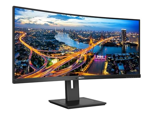 Philips 345B1C - 34 Zoll WQHD Curved Monitor, höhenverstellbar (3440x1440, 100 Hz, HDMI, DisplayPort, USB Hub) schwarz von Philips Monitors