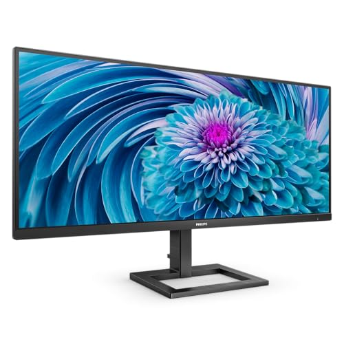 Philips 346E2LAE - 34 Zoll WQHD Monitor, Adaptive Sync, Lautsprecher, höhenverstellbar (3440x1440, 100 Hz, DisplayPort, HDMI, USB-C, USB Hub) schwarz von Philips Monitors