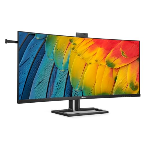 Philips 40B1U6903CH - 40 Zoll Wide UHD Curved Monitor, 5 MP Webcam, höhenverstellbar, Lautsprecher (5120x2160, 75 Hz, HDMI, DisplayPort (in/Out), Thunderbolt, USB Hub) schwarz von Philips Monitors