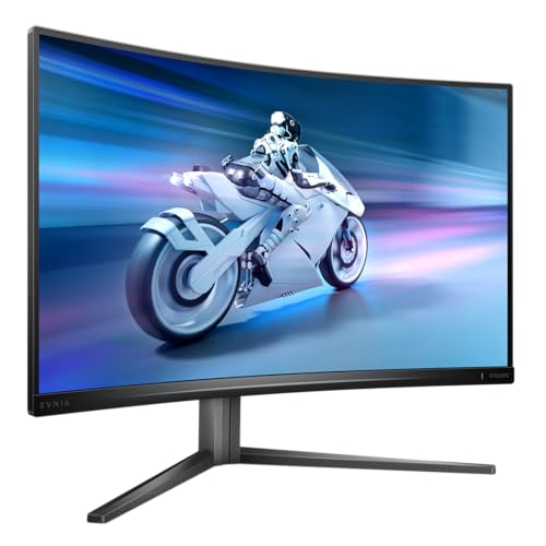 Philips Evnia 32M2C5500W - 32 Zoll QHD Curved Gaming Monitor, 0,5 ms MPRT, 240 Hz, FreeSync Prem. Pro., HDR400 (2560x1440, HDMI, DisplayPort, USB Hub) grau von Philips Monitors