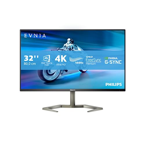 Philips Momentum 32M1N5800A - 32 Zoll UHD Gaming Monitor, FreeSync Premium, HDR400 (3840x2160, 144 Hz, 1 ms, HDMI 2.1, DisplayPort, USB Hub) schwarz von Philips Monitors