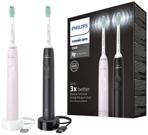 Philips Sonicare Serie 3100 HX3675/15 Elektrische Zahnbürste Schallzahnbürste Schwarz, Weiß von Philips Sonicare