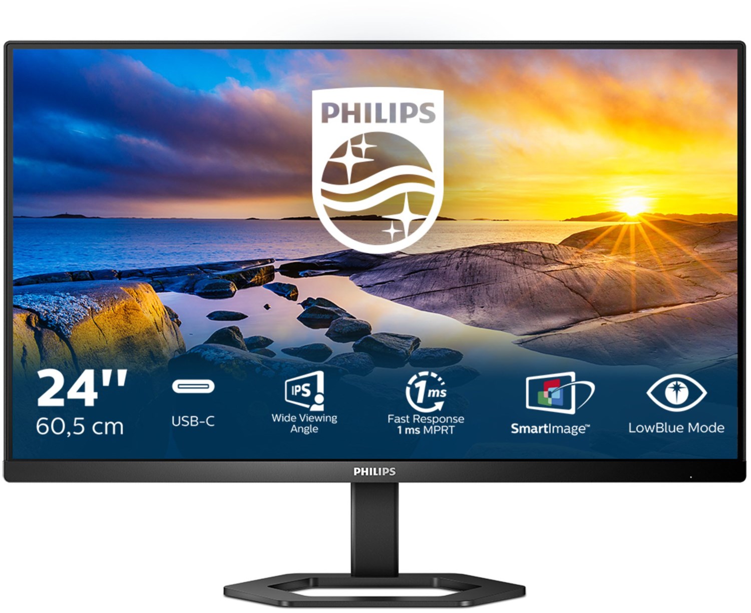 24E1N5300AE/00 61 cm (24") TFT-Monitor mit LED-Technik schwarz / F von Philips