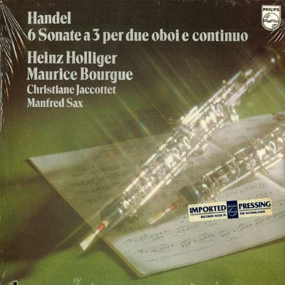 Handel: Six Sonatas for Two Oboes and Continuo (Holland vinyl LP) von Philips