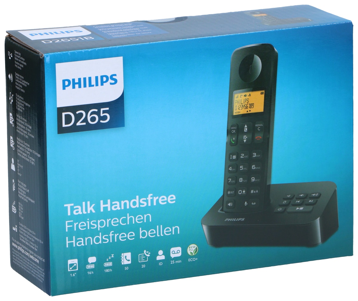 PHILIPS Cordless Telefon D2651B PHILIPS Cordless Telefon D2651B von Philips