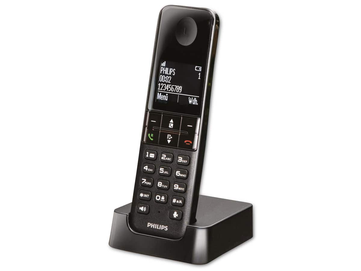 PHILIPS DECT-Telefon D4701B, 1 Mobilteil, schwarz PHILIPS DECT-Telefon D4701B, 1 Mobilteil, schwarz von Philips