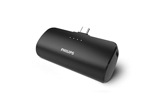 PHILIPS DLP2510C/03 - Mini Power Bank für iPhone Lightning Connector - Tragbares Externes Ladegerät - 2500 mAh - Schwarz von Philips