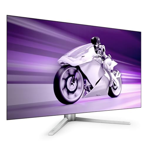 PHILIPS Evnia 42M2N8900 - 42 Zoll UHD Gaming Monitor, 138 Hz, Ambiglow, FreeSync Premium, G-Sync Comp (3840x2160, 0.1ms GtG, HDMI 2.1, DisplayPort, USB-C (90W PD), USB Hub) grau/weiss von Philips monitors