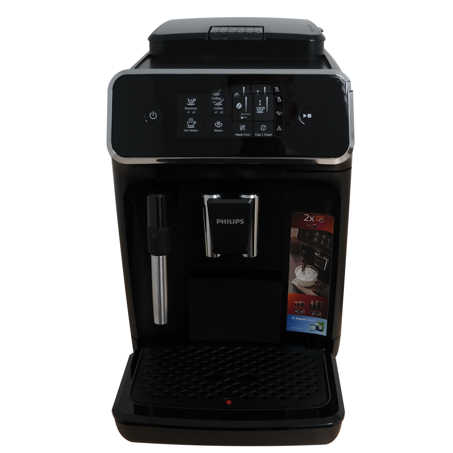 Philips 2200 Serie EP2220/10 Panarello Kaffeevollautomat mit SensorTouch Benutzeroberfläche schwarz/schwarz gebürstet von Philips