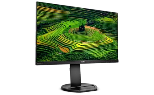 Philips 241B8QJEB - 24 Zoll FHD Monitor, höhenverstellbar (1920x1080, 60 Hz, VGA, DVI, HDMI, DisplayPort, USB Hub) schwarz von Philips Monitors