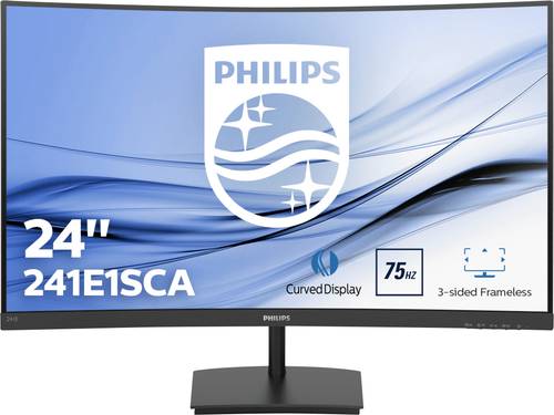 Philips 241E1SCA LCD-Monitor EEK F (A - G) 61cm (24 Zoll) 1920 x 1080 Pixel 16:9 4 ms Kopfhörer-Buc von Philips
