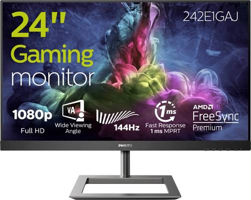 Philips 242E1GAJ LCD-Monitor EEK E (A - G) 61cm (24 Zoll) 1920 x 1080 Pixel 16:9 4 ms Audio-Line-in, von Philips