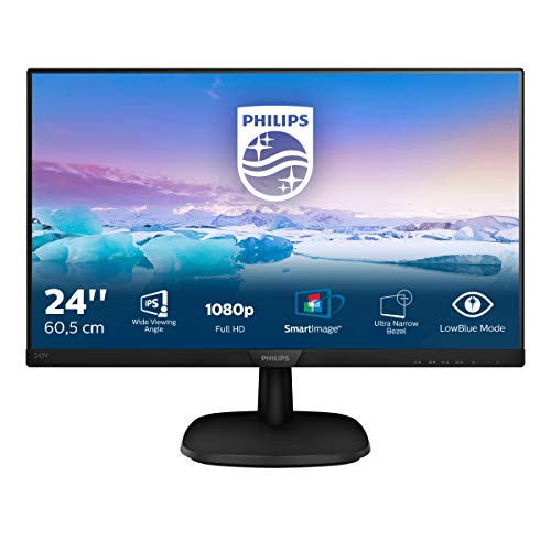 Philips 243V7QJABF - 24 Zoll FHD Monitor (1920x1080, 60 Hz, VGA, HDMI, DisplayPort) schwarz von Philips