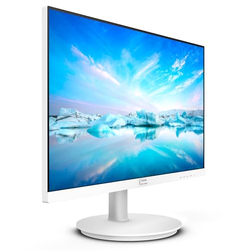 Philips 271V8AW - 27 Zoll Full HD Monitor, eingeb. Lautsprecher, Flimmerfrei (1920x1080, 75 Hz, VGA, HDMI) Weiss von Philips