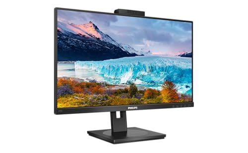 Philips 272S1MH - 27 Zoll FHD Monitor, Webcam, höhenverstellbar, FreeSync (1920x1080, 75 Hz, VGA, DVI, HDMI, DisplayPort, USB Hub) schwarz von Philips