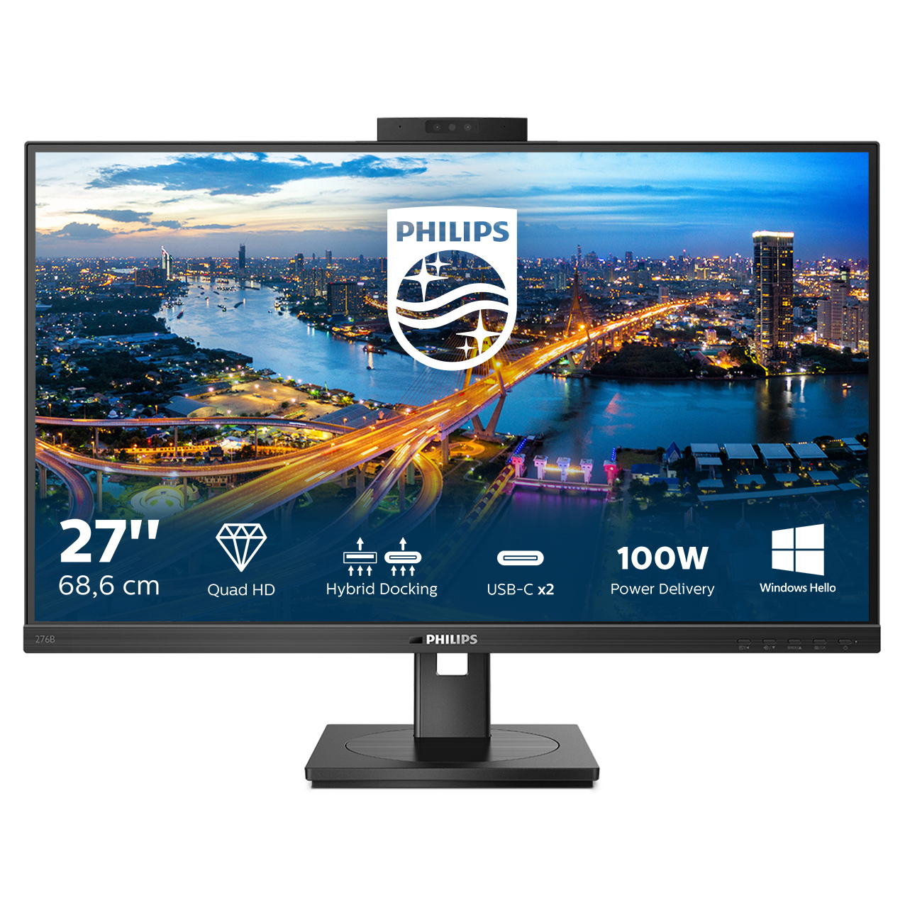 Philips 276B1JH Office Monitor - Höhenverstellung, Webcam, USB-C von Philips