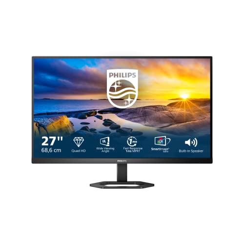 Philips 27E1N5500LA - 27 Zoll QHD Monitor, Lautsprecher, höhenverstellbar (2560x1440, 75 Hz, DisplayPort, HDMI) schwarz von Philips