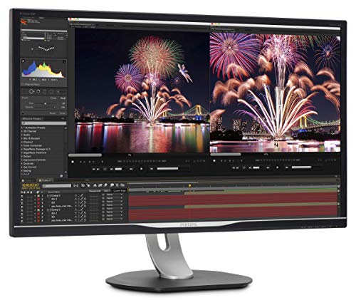 Philips 328P6VUBREB - 32 Zoll UHD USB-C Docking Monitor, höhenverstellbar (3840x1440, 60 Hz, HDMI 2.0, DisplayPort, USB-C, RJ45, USB Hub) schwarz von Philips
