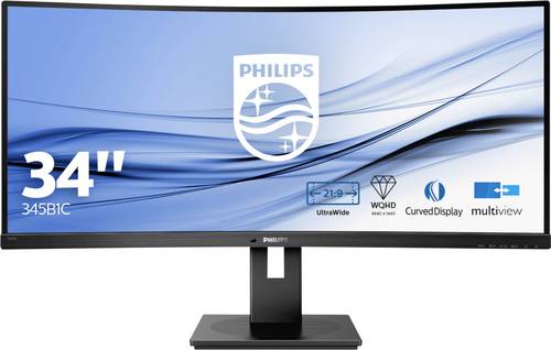 Philips 345B1C LCD-Monitor EEK G (A - G) 86.4cm (34 Zoll) 3440 x 1440 Pixel 21:9 5 ms Kopfhörer-Buc von Philips