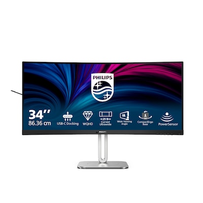 Philips 34B2U5600C 86,4cm (34") UWQHD VA Office Monitor Curved 21:9 HDMI/DP/USB-C PD96W 120Hz von Philips