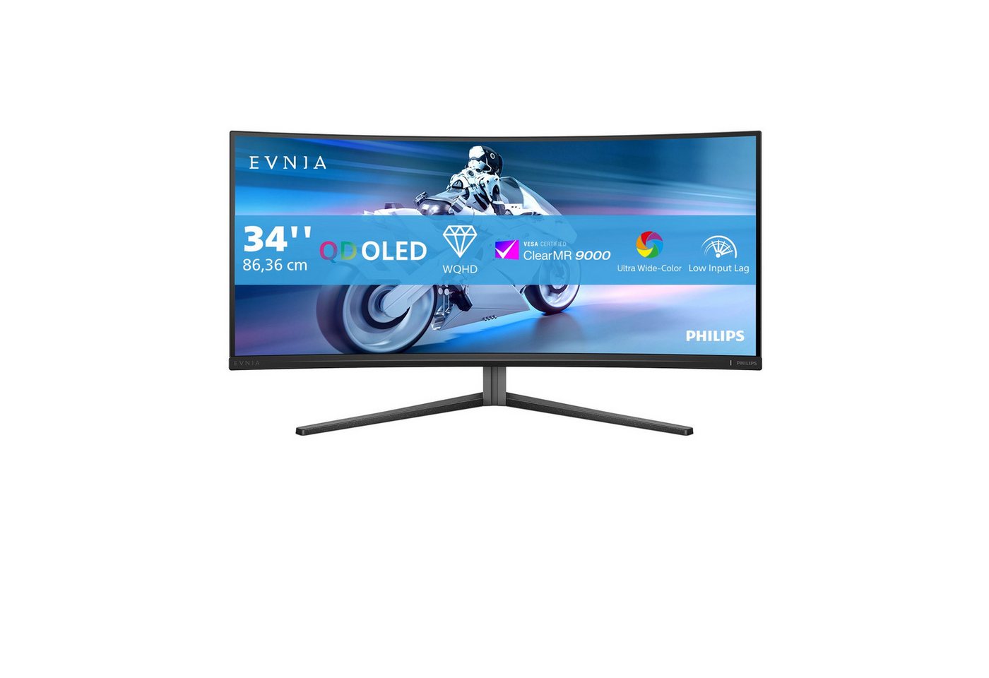 Philips 34M2C6500 Curved-Gaming-OLED-Monitor (86,4 cm/34 ", 3440 x 1440 px, WQHD, 0,03 ms Reaktionszeit, 175 Hz, OLED) von Philips
