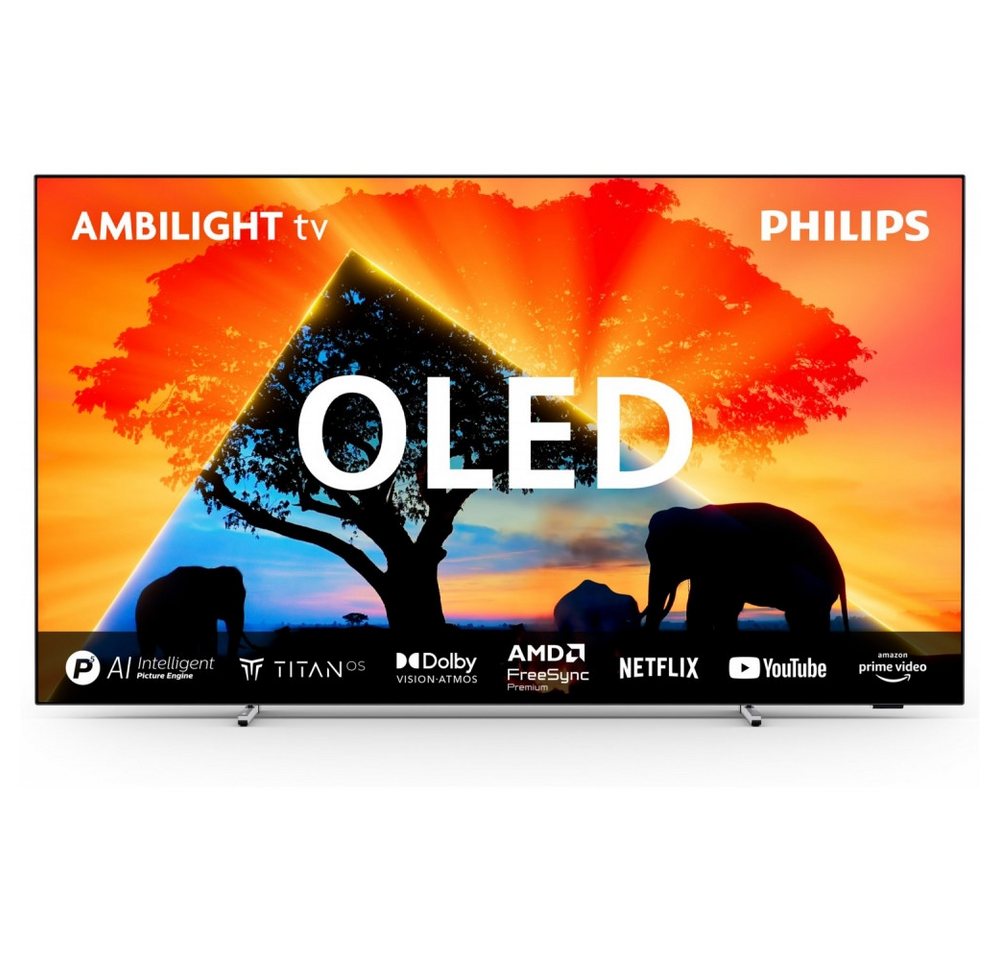 Philips 48OLED759/12 LED-Fernseher (48 Zoll, Ultra HD, WLAN integriert, Lebensechte Farben, Fließende Bewegungen, Ambilight) von Philips