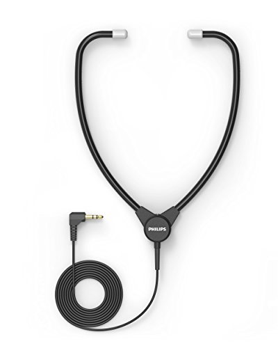 Philips ACC0232 Wiedergabe-Stethoskop Kopfhörer für Philips Diktier- und Wiedergabesysteme mit Gelenk und Einohrbügel, 3.5 mm Klinkenstecker, Anthrazit von Philips