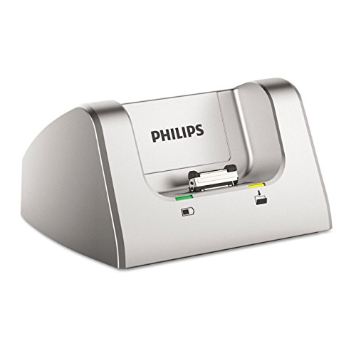 Philips ACC8120 Dockingstation für Digitale Philips Diktiergeräte der Serien DPM8xxx, DPM7xxx, DPM6xxx, Silber von Philips