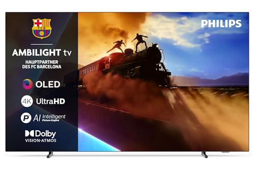 Philips Ambilight 55OLED760 4K OLED Smart TV - 55 Zoll Display mit P5 AI Perfect Picture Engine Ultra HD, Titan OS, Dolby Vision und Atmos Sound - Funktioniert mit Alexa und Google Sprachassistent Philips Ambilight 55OLED760 4K OLED Smart TV - 55 Zoll Display mit P5 AI Perfect Picture Engine Ultra HD, Titan OS, Dolby Vision und Atmos Sound - Funktioniert mit Alexa und Google Sprachassistent von Philips