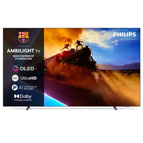 Philips Ambilight 65OLED760 4K OLED Smart TV - 65 Zoll Display mit P5 AI Perfect Picture Engine Ultra HD, Titan OS, Dolby Vision und Atmos Sound - Funktioniert mit Alexa und Google Sprachassistent von Philips
