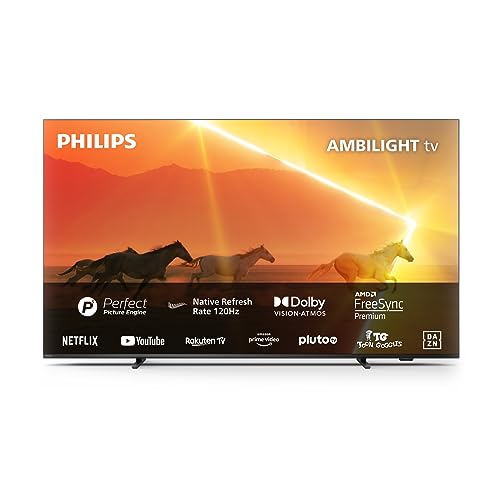 Philips Ambilight TV | 55PML9008/12 | 139 cm (55 Zoll) 4K UHD MiniLED Fernseher | 120 Hz | HDR | Dolby Vision | Smart TV | VRR | WiFi | Bluetooth | DTS:X | Sprachsteuerung von Philips