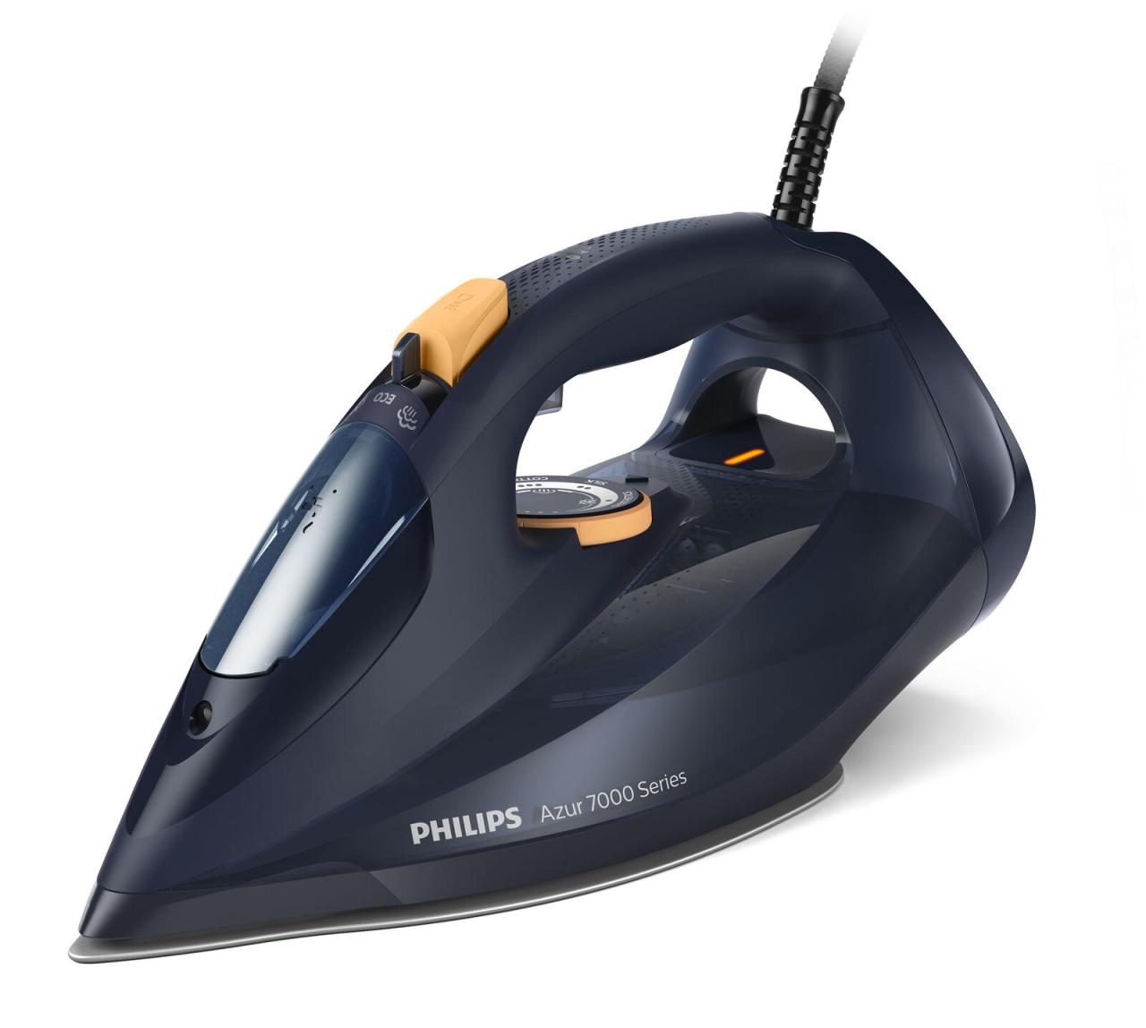 Philips Azur 7000 Series DST7060 - Dampfbügeleisen, dunkelblau/gelb Philips Azur 7000 Series DST7060 - Dampfbügeleisen, dunkelblau/gelb von Philips