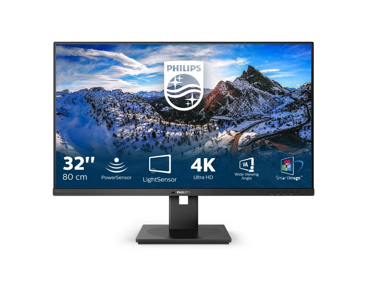 Philips B Line 328B1 - LED-Monitor - 4K - 81.3 cm (32) TFT-Monitor (3840 x 2160 px, 4K Ultra HD, 4 ms Reaktionszeit, 60 Hz, VA, Lautsprecher, HDCP, Pivot, Höhenverstellbar) von Philips