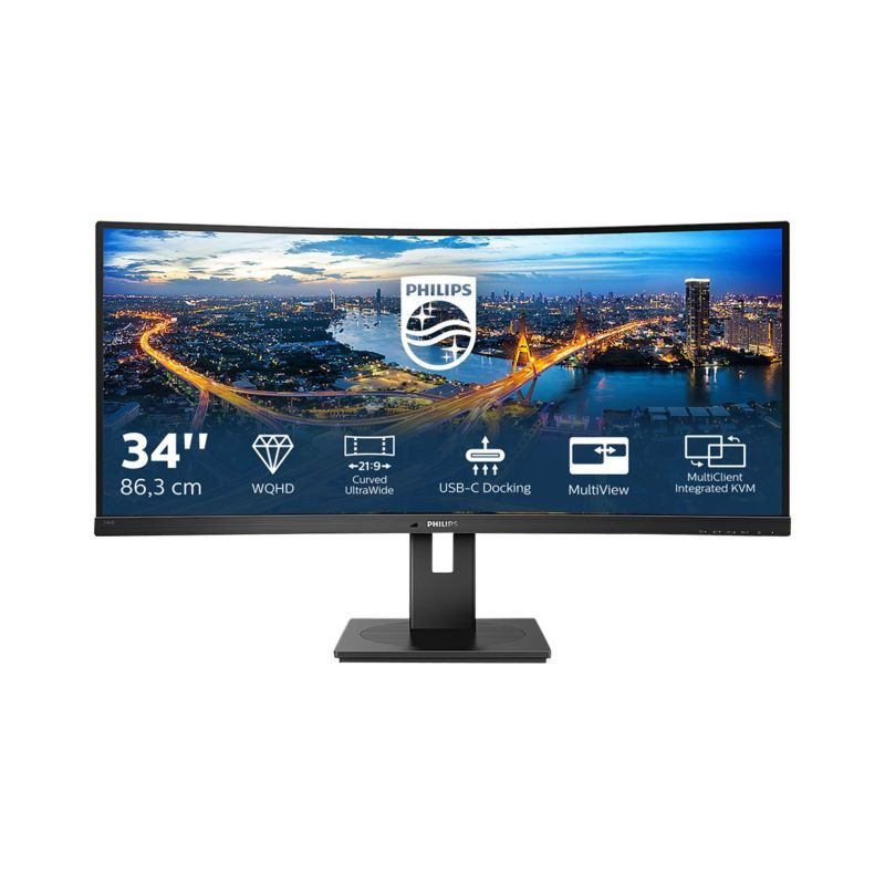 Philips B Line 346B1C LED gebogen 86,36cm 34Zoll 3440x1440 UWQHD @ 100Hz von Philips