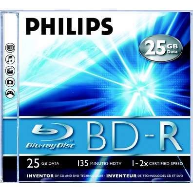 Philips BR 2 S 2 J 01 F/00 Blu-ray+R Rohlinge (25 GB Data/135 Min. HD-Video, 1-2x) von Philips