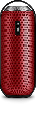 Philips BT6000R/12 tragbarer, kabelloser Lautsprecher (Bluetooth, Spritzwassergeschützt, 12 Watt) rot von Philips