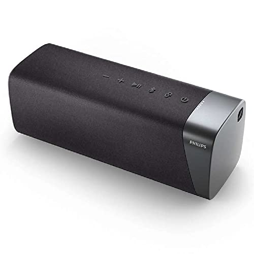 Philips Bluetooth Lautsprecher S7505/00 mit Power-Bank-Funktion (Bluetooth 5.0, Wasserfest IPX7, Stereo Pairing, 20 Stunden Spielzeit, 3.75-Zoll-Breitband-Treiber) Grau von Philips