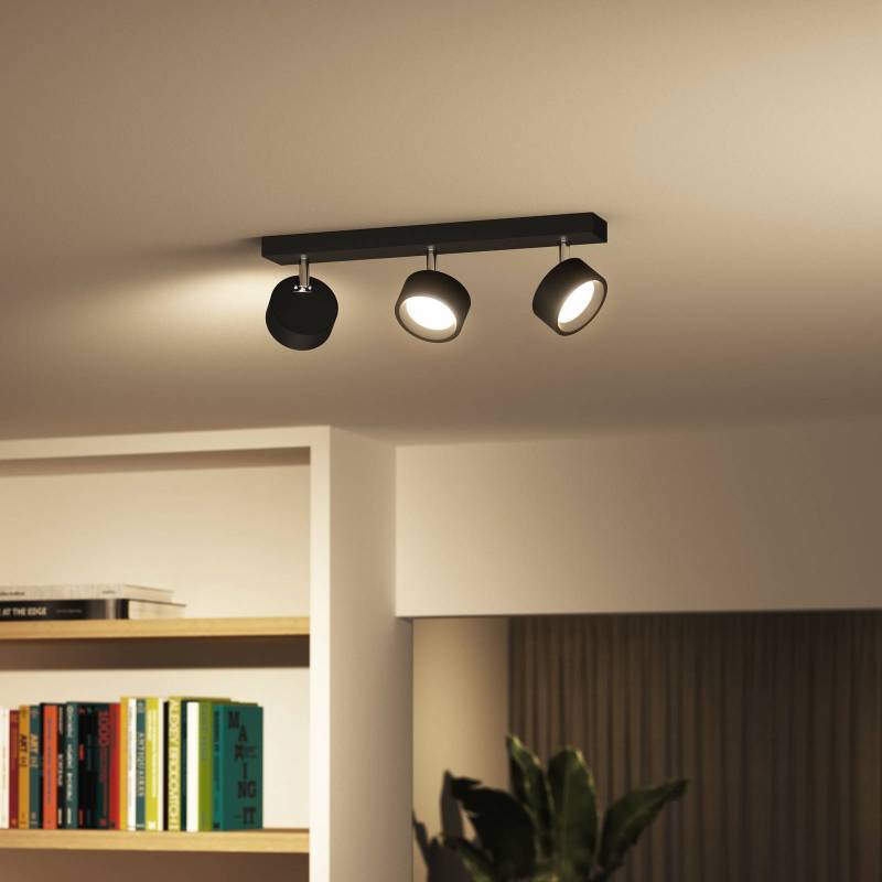 Philips Bracia LED-Deckenspot dreiflammig, schwarz von Philips