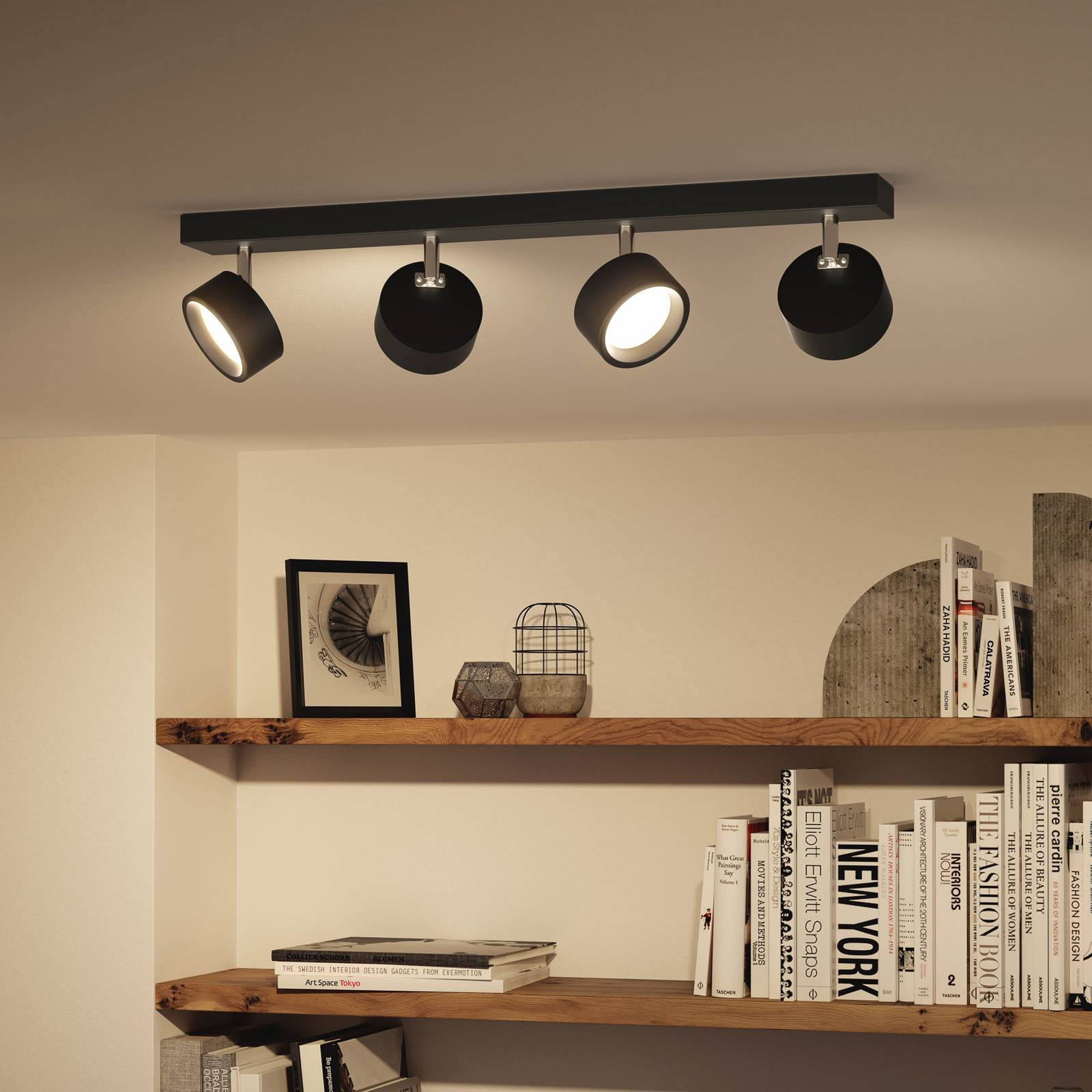 Philips Bracia LED-Deckenspot vierflammig, schwarz Philips Bracia LED-Deckenspot vierflammig, schwarz von Philips