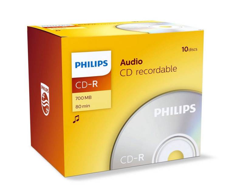 Philips CD-Rohling 1x10 CD-R 80Min Audio JC von Philips