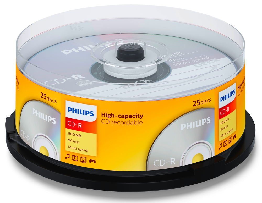 Philips CD-Rohling 25 Philips Rohlinge CD-R 90Min 800MB Spindel Philips CD-Rohling 25 Philips Rohlinge CD-R 90Min 800MB Spindel von Philips