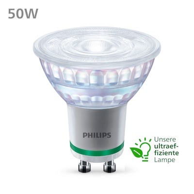 Philips Classic LED Lampe mit 50W, GU10 Sockel, Warmwhite (2700K) von Philips