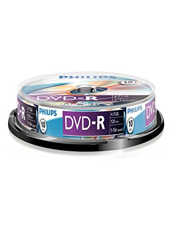 Philips DM4S6B10F/17 DVD-R-Spindel, 4,7 GB von Philips