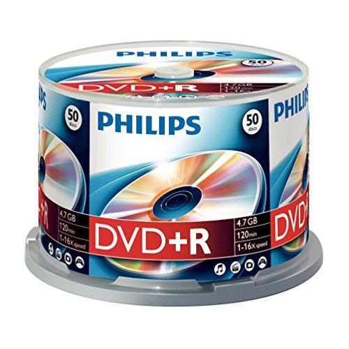 Philips DVD+R Rohlinge (4.7 GB Data/ 120 Minuten Video, 16x High Speed Aufnahme, 50er Spindel) von Philips