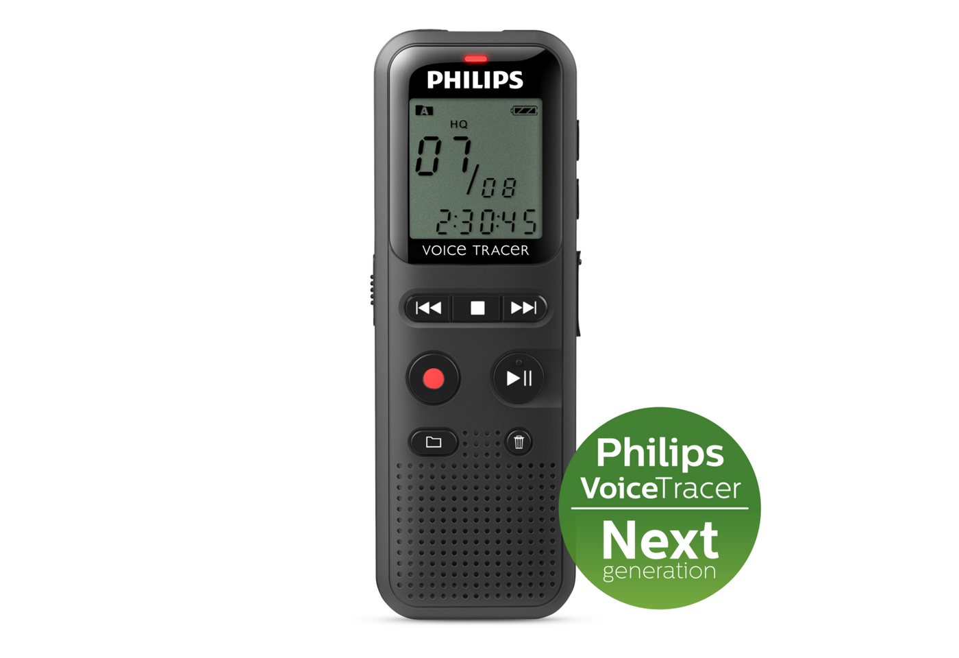 Philips DVT1160 VoiceTracer Digitales Diktiergerät (One-Touch-Aufnahme, 8GB) von Philips