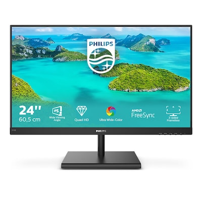 Philips E-Line 245E1S 60,5cm (23,8") QHD IPS Monitor 16:9 HDMI/DP/VGA 75Hz Sync von Philips