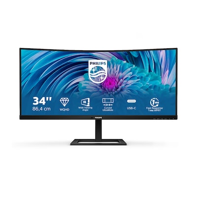 Philips E-Line 346E2CUAE 86,4cm (34") WQHD Curved Monitor 21:9 HDMI/DP/USB-C PD von Philips