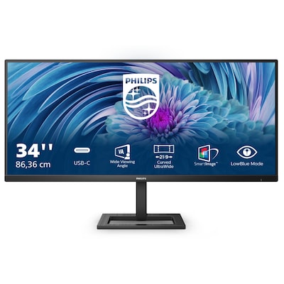 Philips E-Line 346E2LAE 86,4cm (34") WQHD Monitor 21:9 HDMI/DP/USB-C PD65W 100Hz von Philips